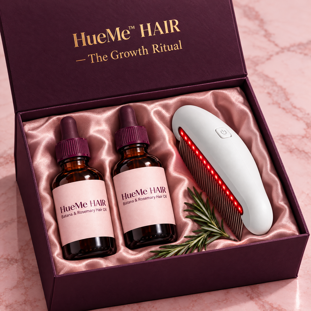 HueMe™ Hair Growth Ritual Kit in presentation box