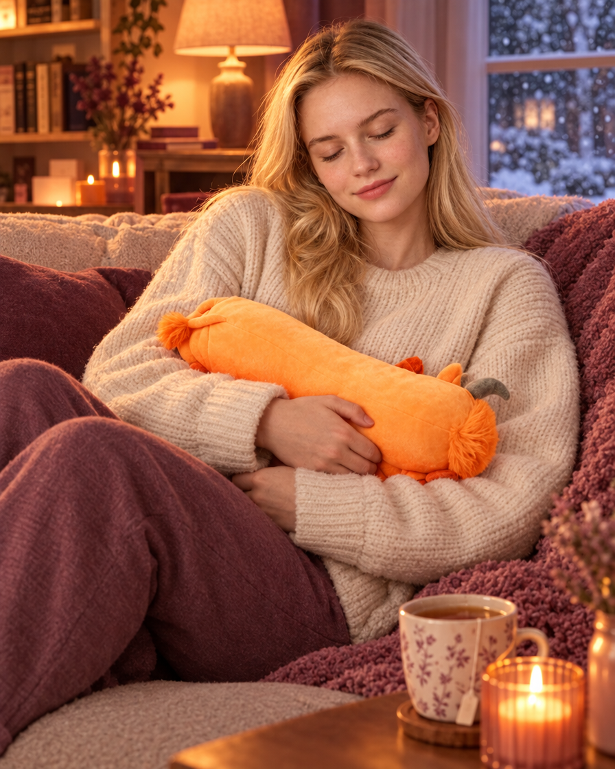 Cozy night in with the Warm Hug (illustration)